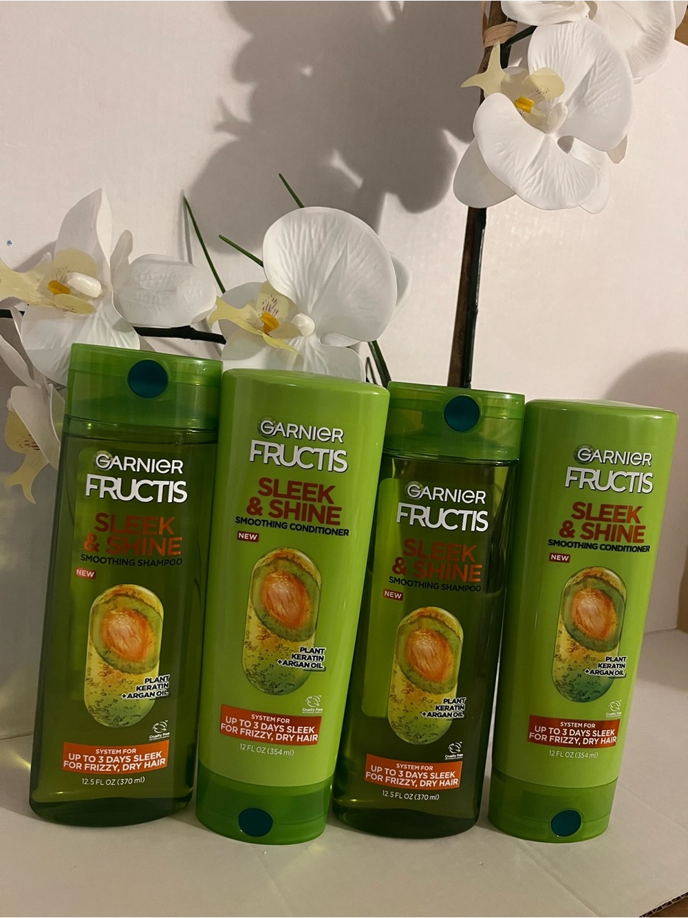 Garnier Fructis Sleek & Shine Green Shampoo & Conditioner Set